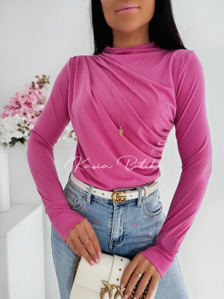 Bluzka Sarah Barbie Róż - polecana również dla kobiet w ciąży - produkt polski zdjęcie 1