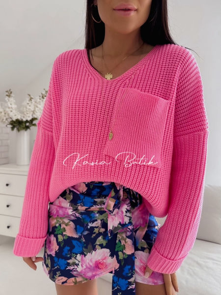 Sweterek Hulio Bocca Cukierkowy Róż - polecamy również dla kobiet w ciąży - produkt polski zdjęcie 1